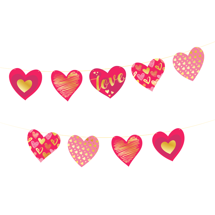 Girlanda Serca we wzory 17x200cm