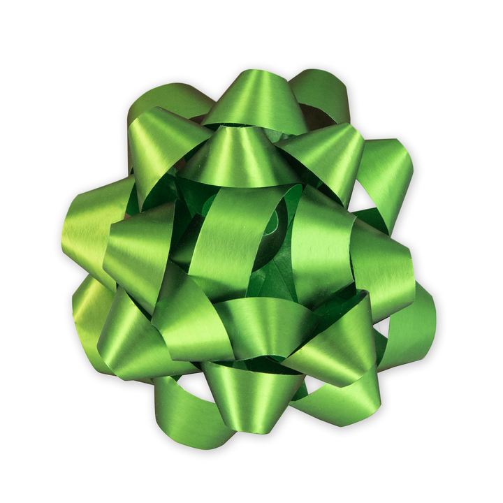 Kokarda prezentowa matowa zielona 4 cale 1 szt.