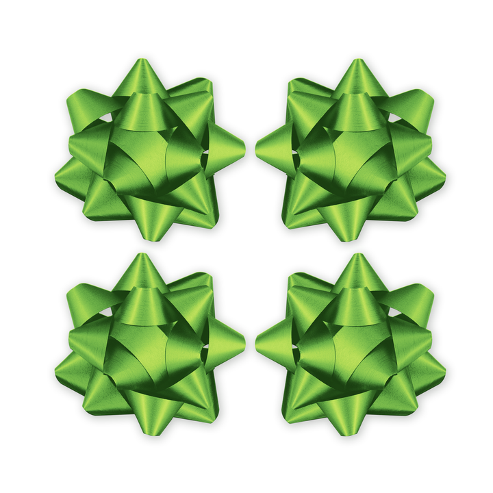 Kokarda prezentowa matowa zielona 2 cale 4 szt.