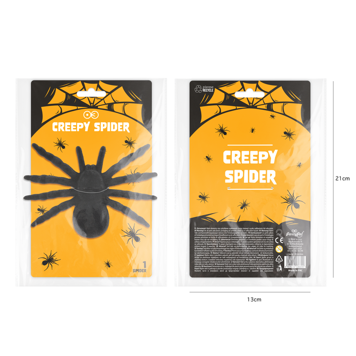 Halloween dekoracja duża tarantula 1 szt.