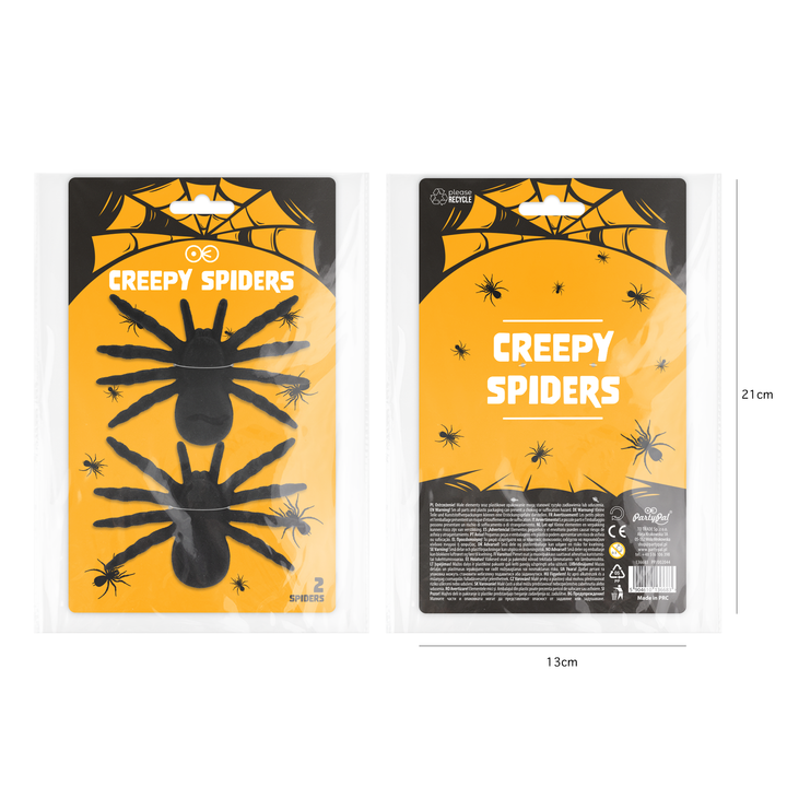 Halloween dekoracja mała tarantula 2szt.