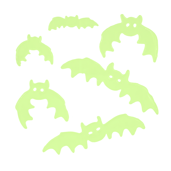 Halloween naklejki żelowe na szybę fluorescencyjne Nietoperze 20,5x20cm