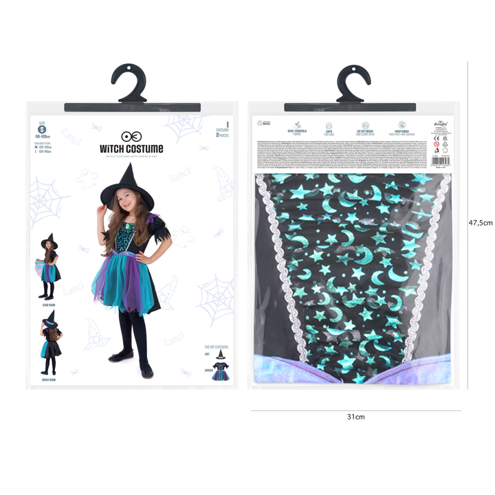 Strój Czarodziejki dla dziewczynki rozmiar S