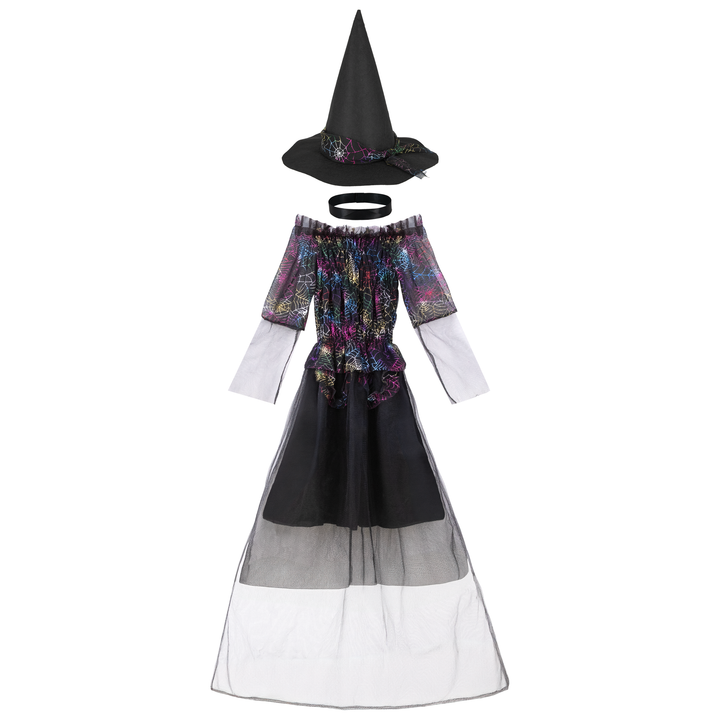 Strój Czarownicy Pajęczyna dla dziewczynki rozmiar S