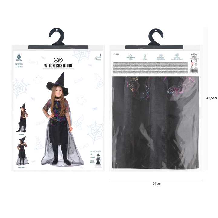 Strój Czarownicy Pajęczyna dla dziewczynki rozmiar S
