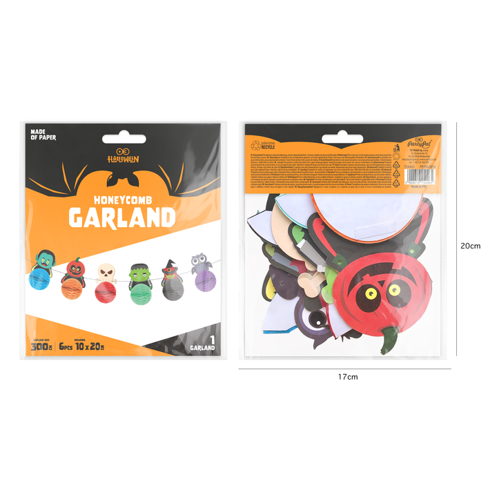 Girlanda Halloween Honeycomb Monsters 300cm