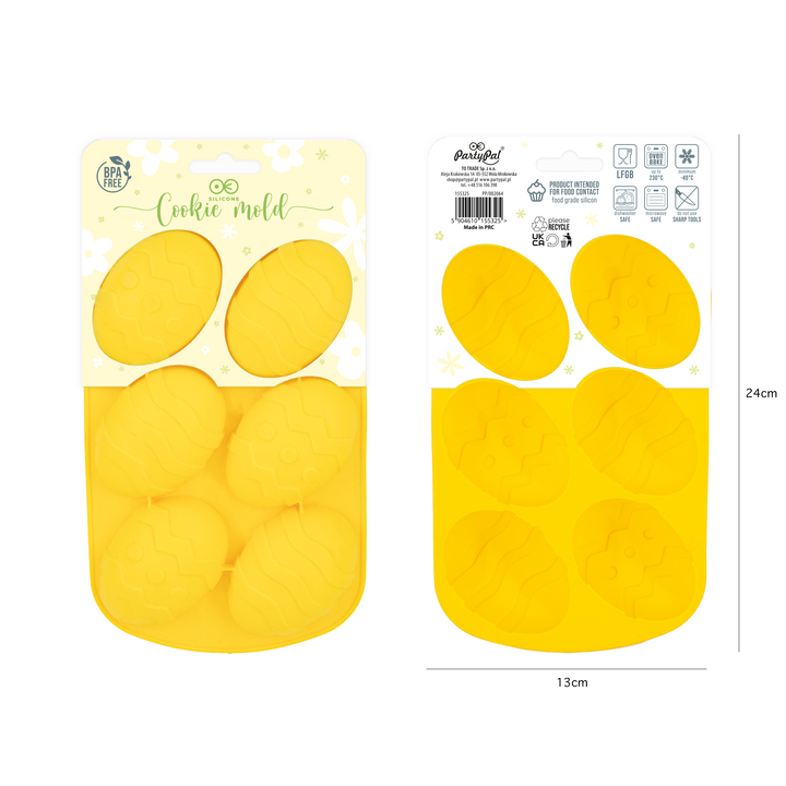 Forma silikonowa do 6 babeczek Jajka Wielkanoc 1 szt.