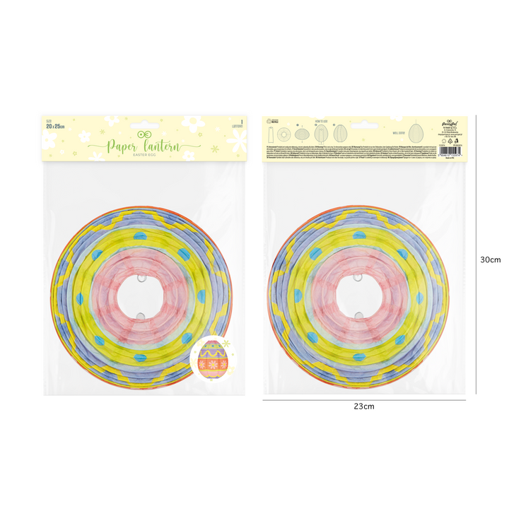 Lampion papierowy Wielkanocne Jajko Pisanka 25 cm 1 szt.