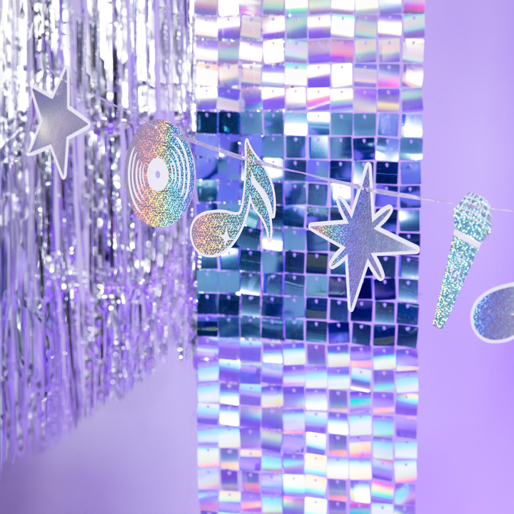 Girlanda Silver Disco 110cm