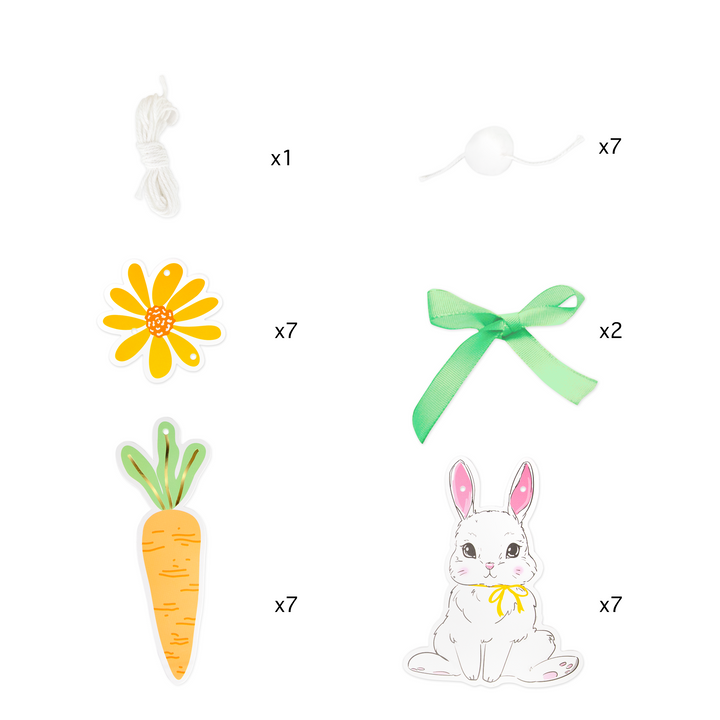 Girlanda Króliki Wielkanoc 240 x 30 cm