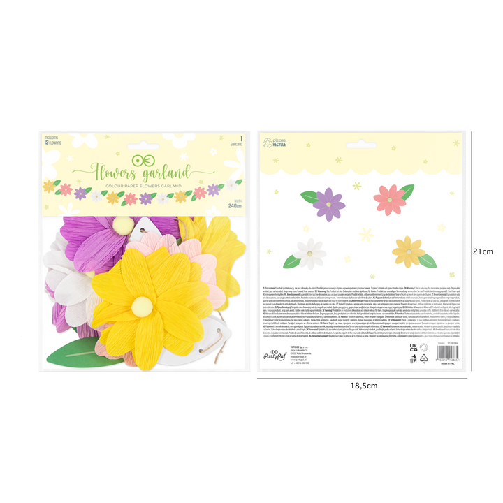 Girlanda Kolorowe Kwiatki  240 cm