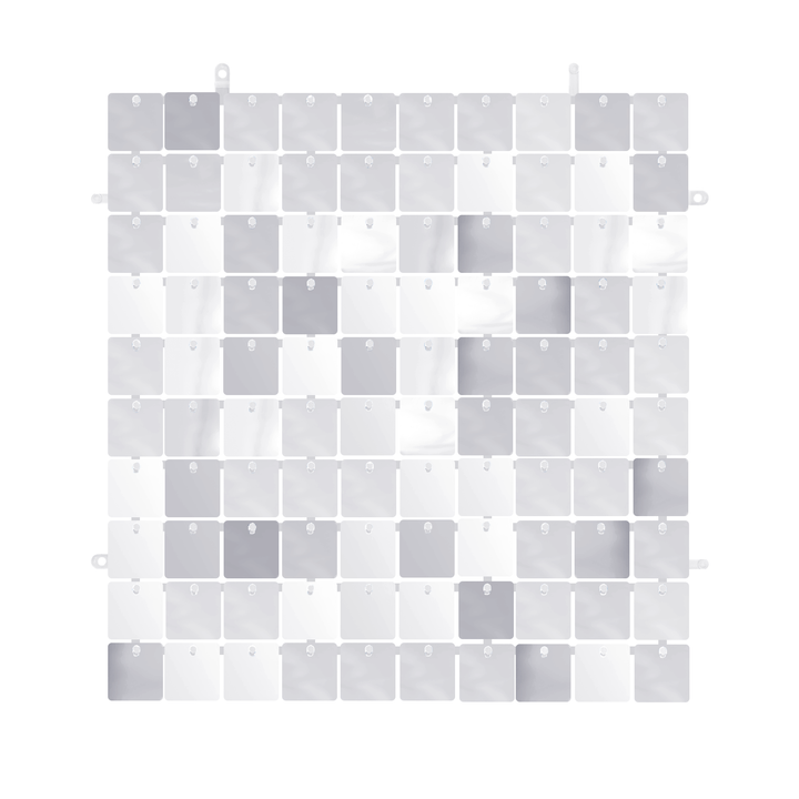 Panel cekinowy kwadraty srebrny 30x30cm