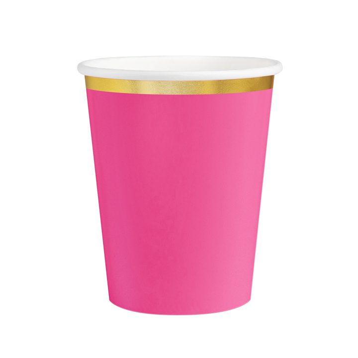 Kubek fuksja Classic Gold 220ml 6szt.