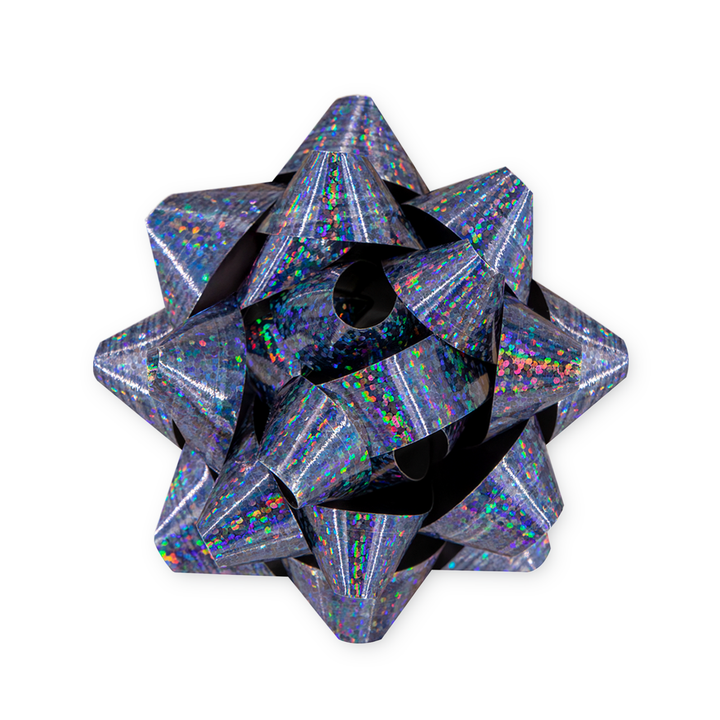 Kokarda prezentowa holograficzna grafitowy granat 4 cale 1 szt.