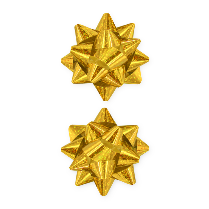 Kokarda prezentowa holograficzna złota 3 cale 2 szt.