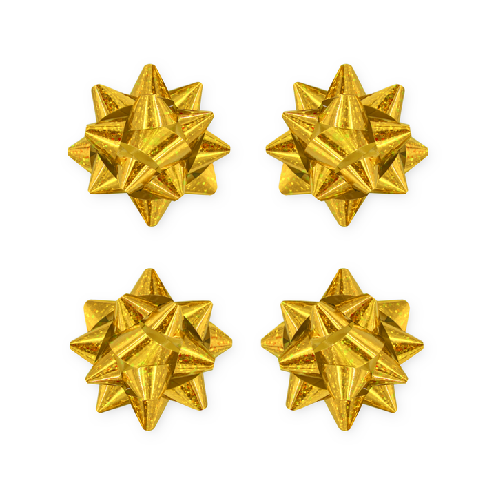 Kokarda prezentowa holograficzna złota 2 cale 4 szt.