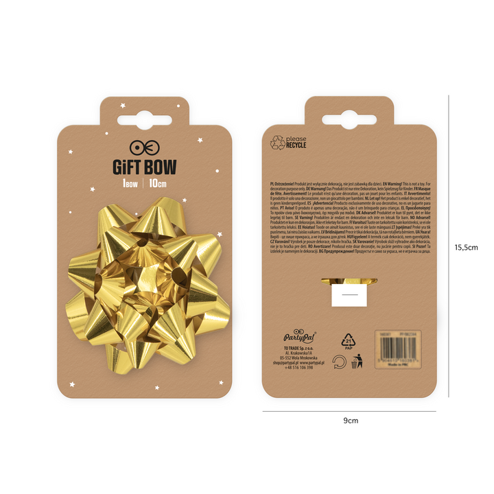 Kokarda prezentowa złota 4 cale 1 szt.