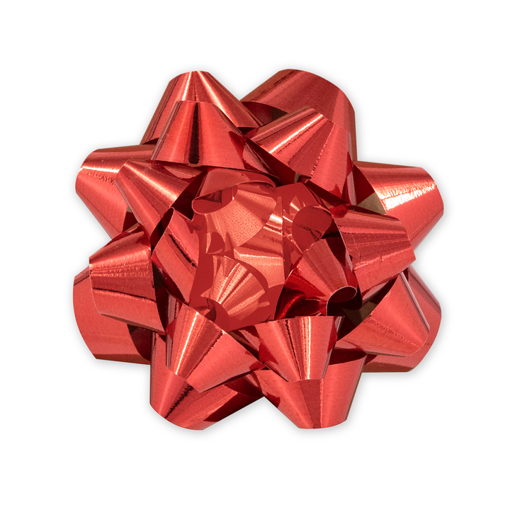 Kokarda prezentowa czerwona 4 cale 1 szt.