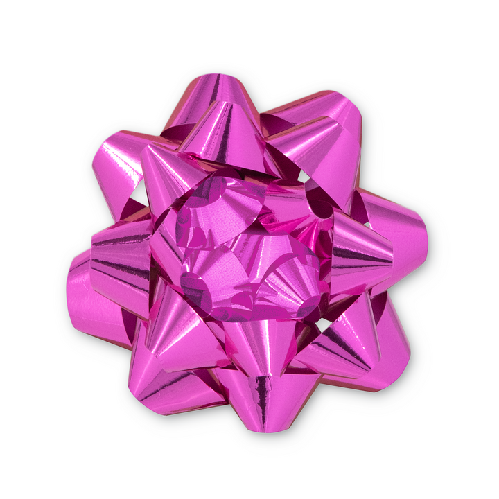 Kokarda prezentowa fuksja 4 cale 1 szt.