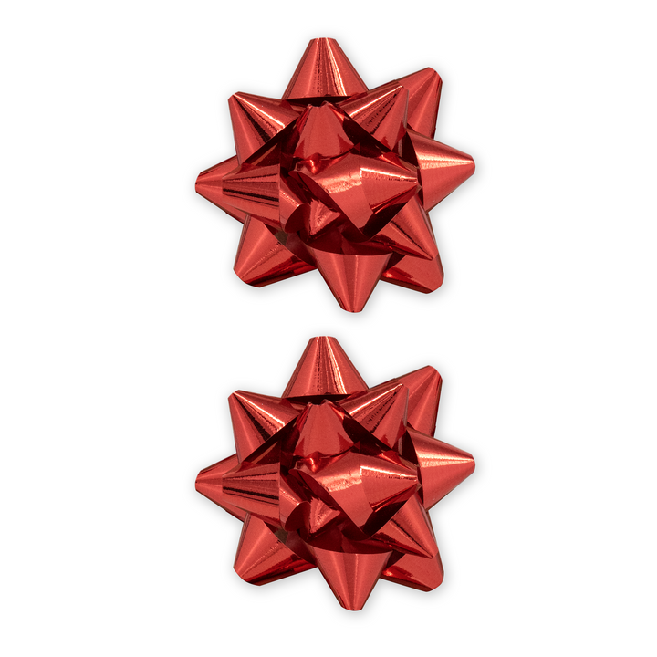 Kokarda prezentowa czerwona 3 cale 2 szt.