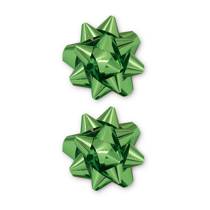 Kokarda prezentowa zielona 3 cale 2 szt.