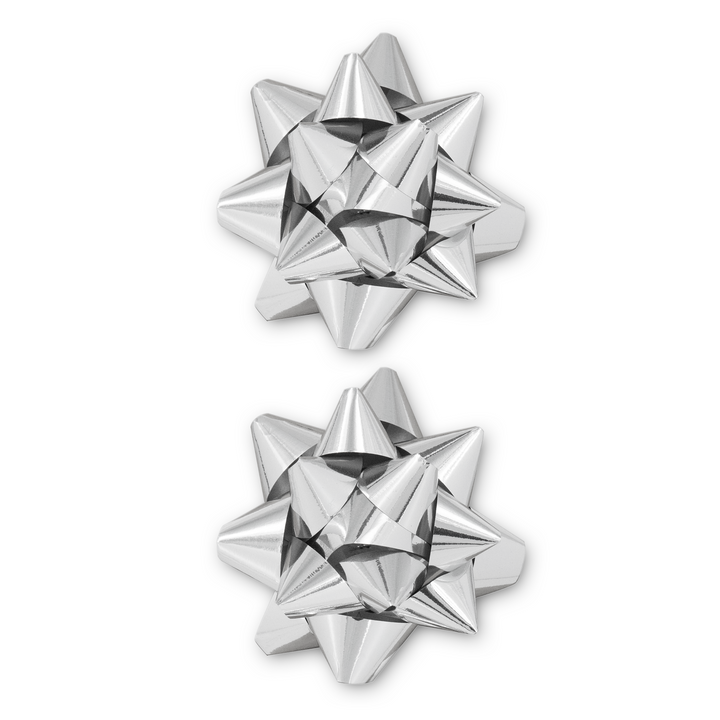 Kokarda prezentowa srebrna 3 cale 2 szt.