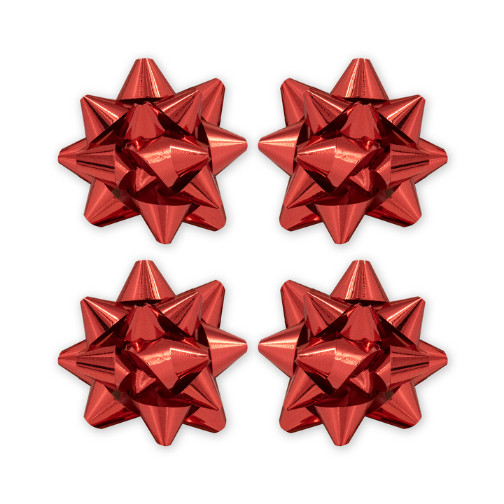 Kokarda prezentowa czerwona 2 cale 4 szt.