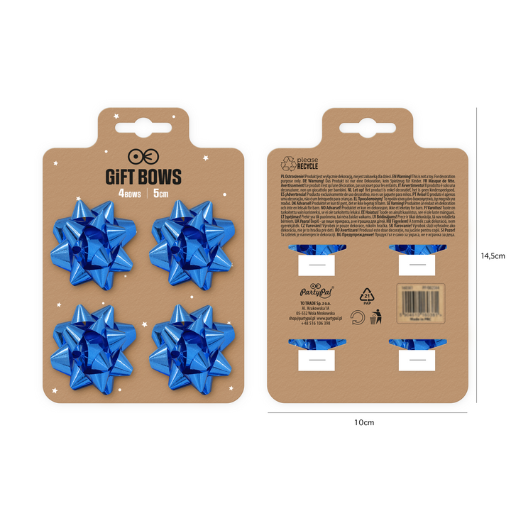 Kokarda prezentowa granatowa 2 cale 4 szt.