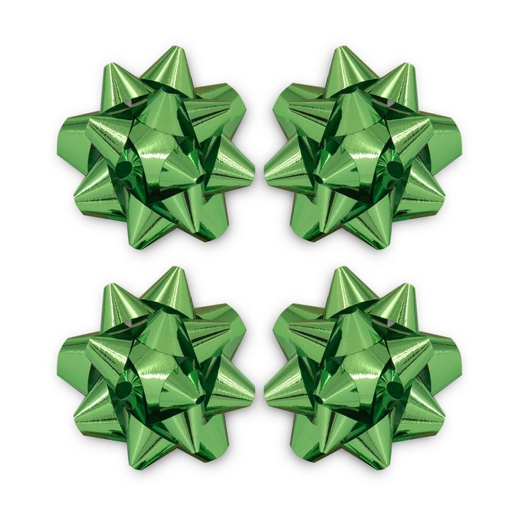 Kokarda prezentowa zielona 2 cale 4 szt.