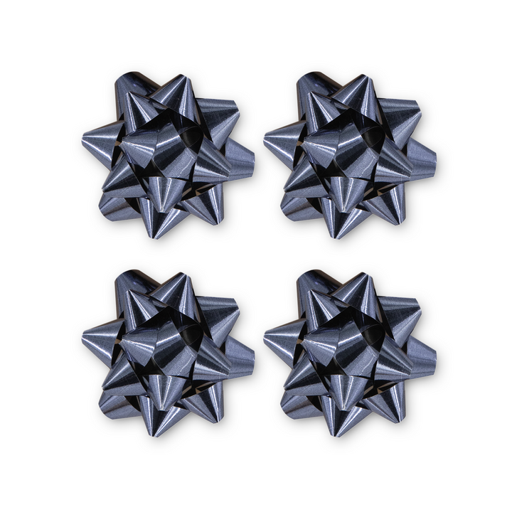 Kokarda prezentowa grafitowy granat 2 cale 4 szt.