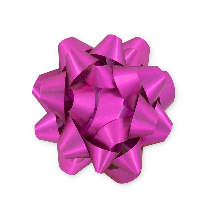 Kokarda prezentowa matowa fuksja 4 cale 1 szt.