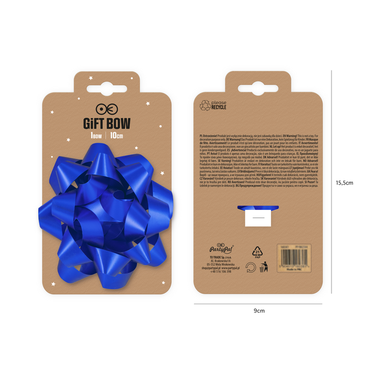 Kokarda prezentowa matowa granatowa 4 cale 1 szt.