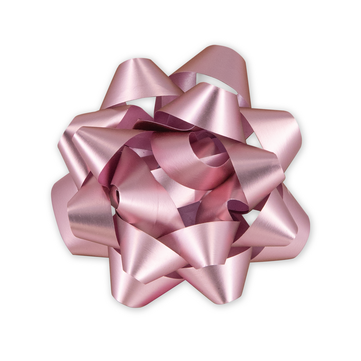 Kokarda prezentowa matowa jasnoróżowa 4 cale 1 szt.
