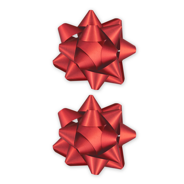 Kokarda prezentowa matowa czerwona 3 cale 2 szt.