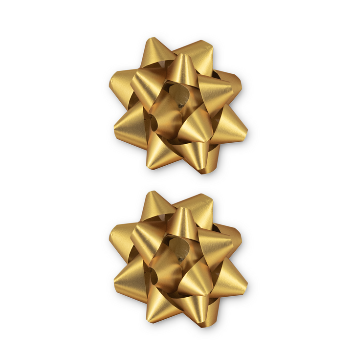 Kokarda prezentowa matowa złota 3 cale 2 szt.