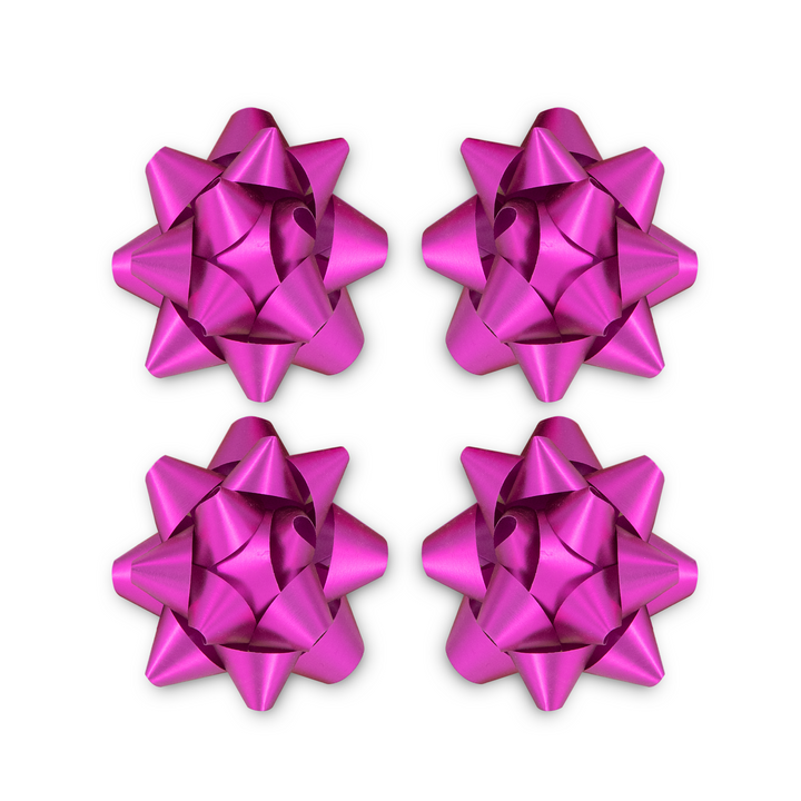 Kokarda prezentowa matowa fuksja 2 cale 4 szt.