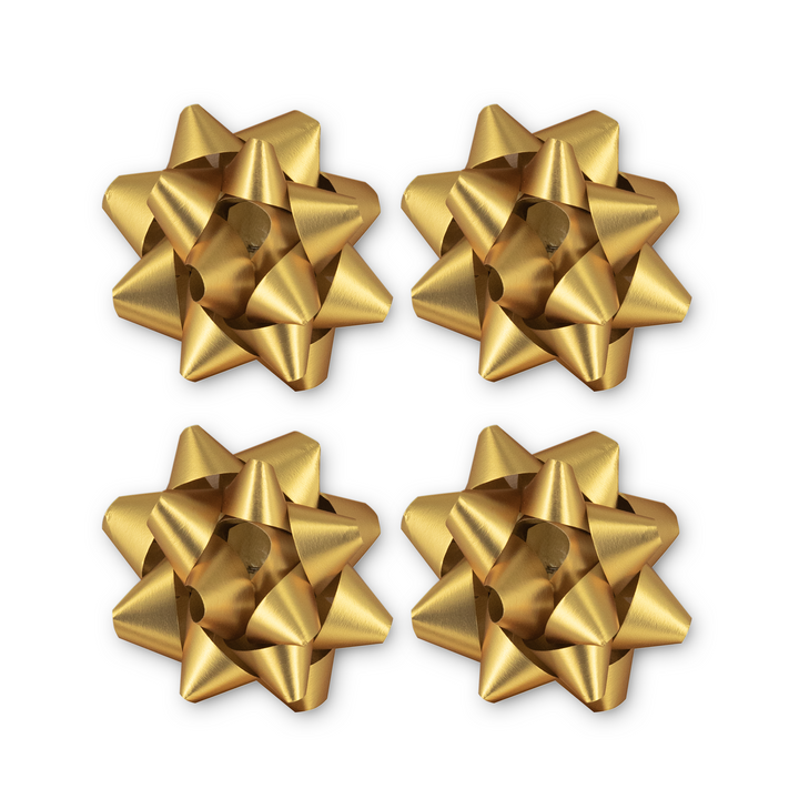 Kokarda prezentowa matowa złota 2 cale 4 szt.