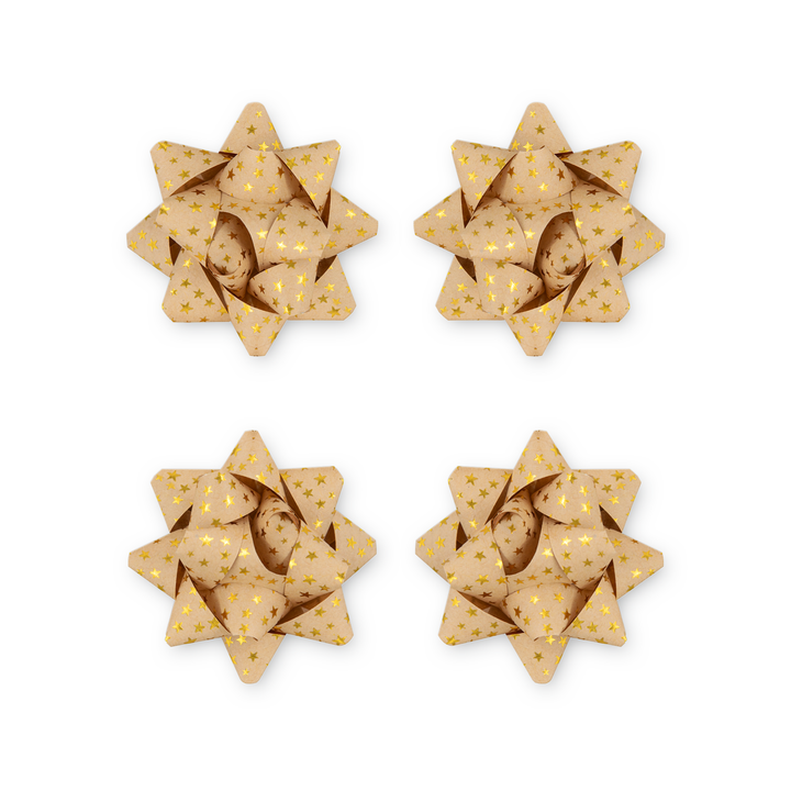 Kokarda prezentowa złote gwiazdki 2 cale 4 szt.