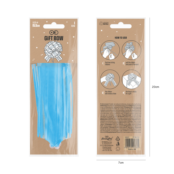 Kokarda ściągana prezentowa niebieska 1 szt.