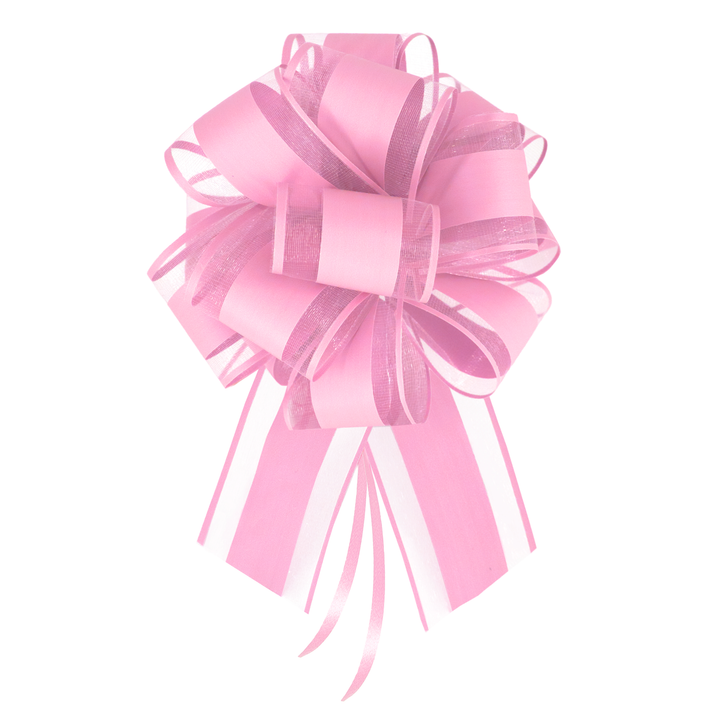 Kokarda ściągana prezentowa pastelowa różowa 1 szt.