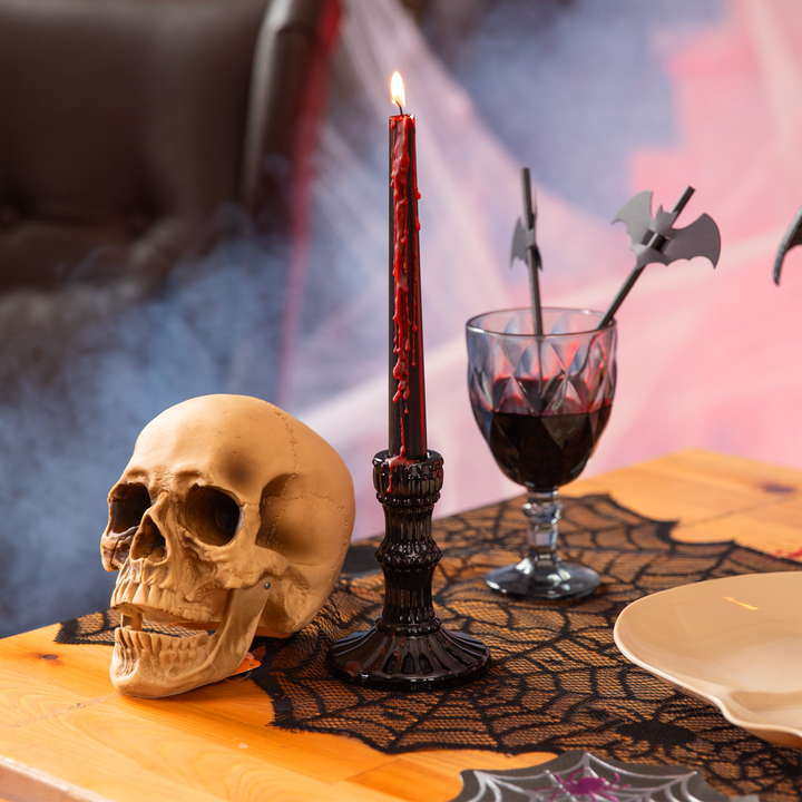 Halloween dekoracja Czaszka z ruchomą szczęką