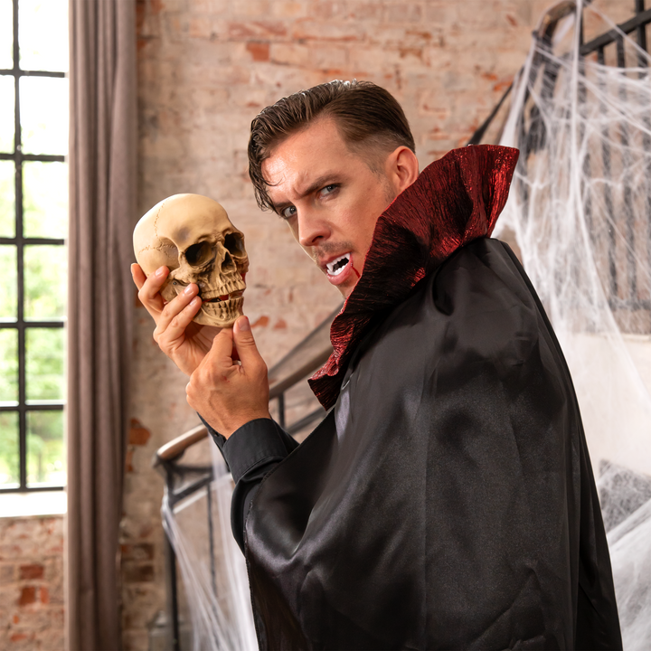 Halloween dekoracja Czaszka z ruchomą szczęką