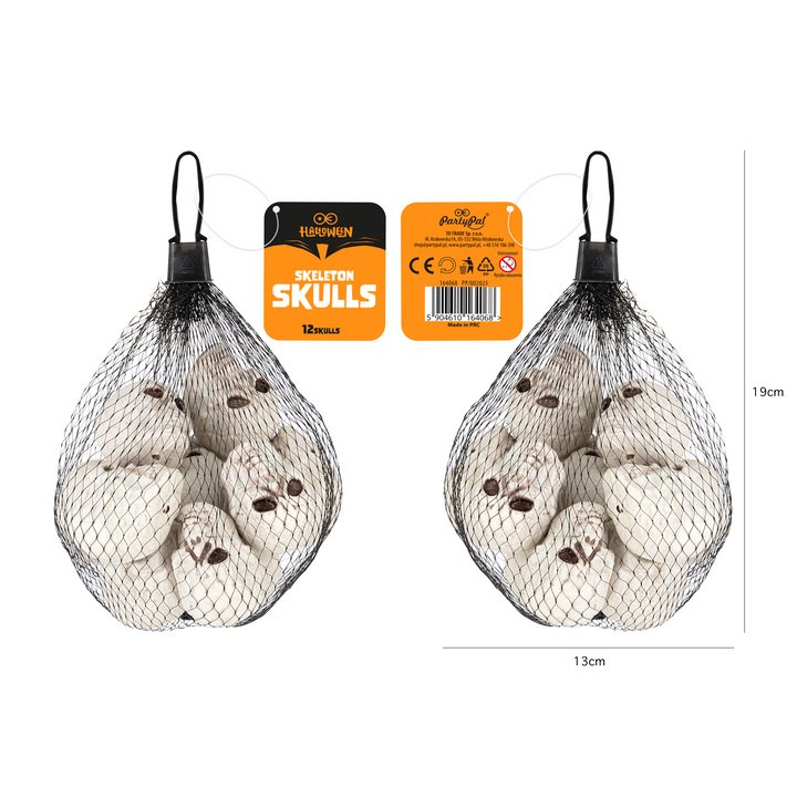 Halloween dekoracja Czaszki 12 szt.