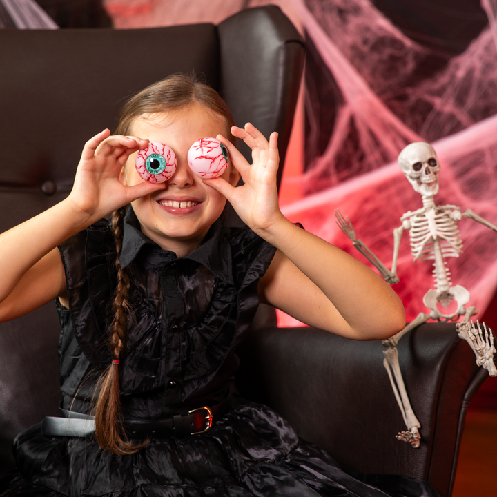 Halloween gałki oczne świecące w ciemności 4 szt.