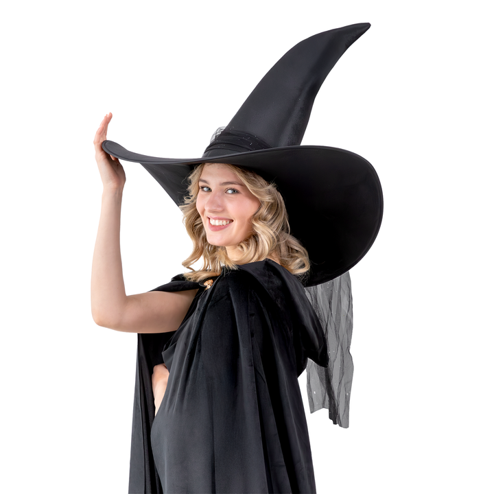 Kapelusz czarownicy Halloween czarny Ø 60 cm