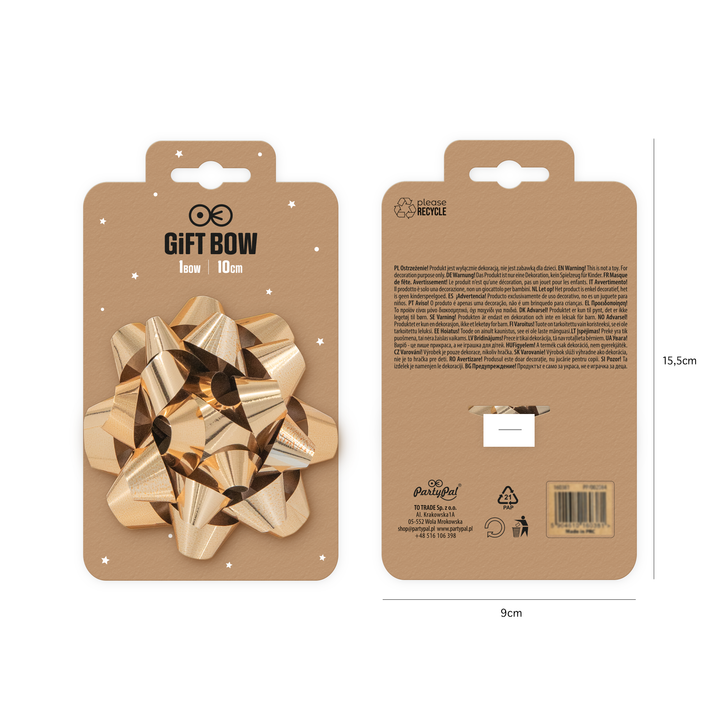 Kokarda prezentowa rose gold 4 cale 1 szt.