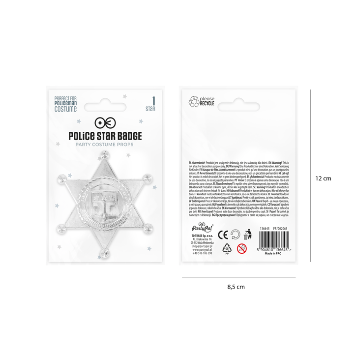 Gwiazda szeryfa 8cm