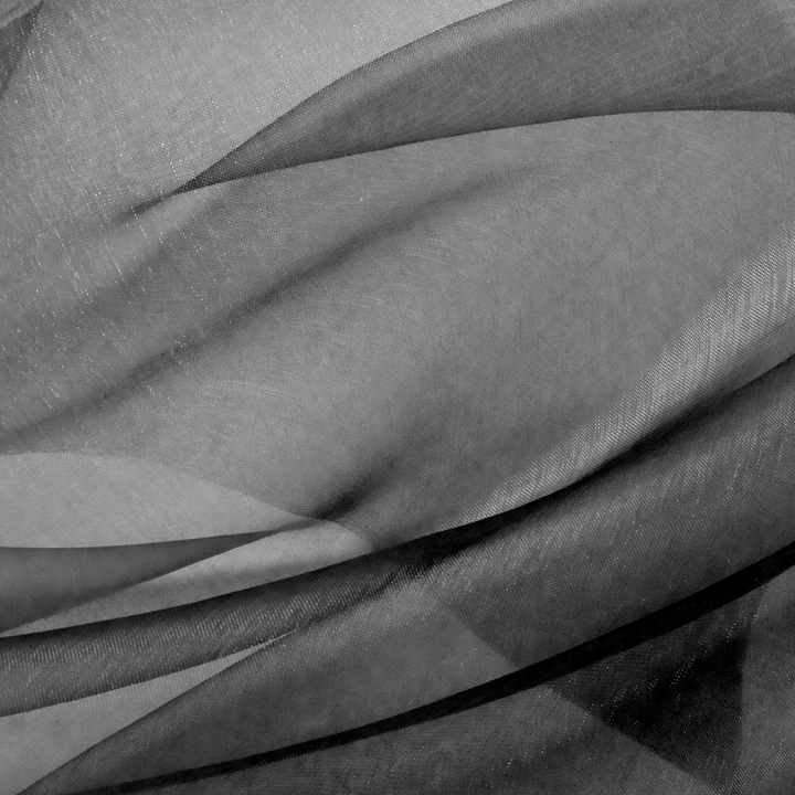 Organza gładka czarna 0,36x9m