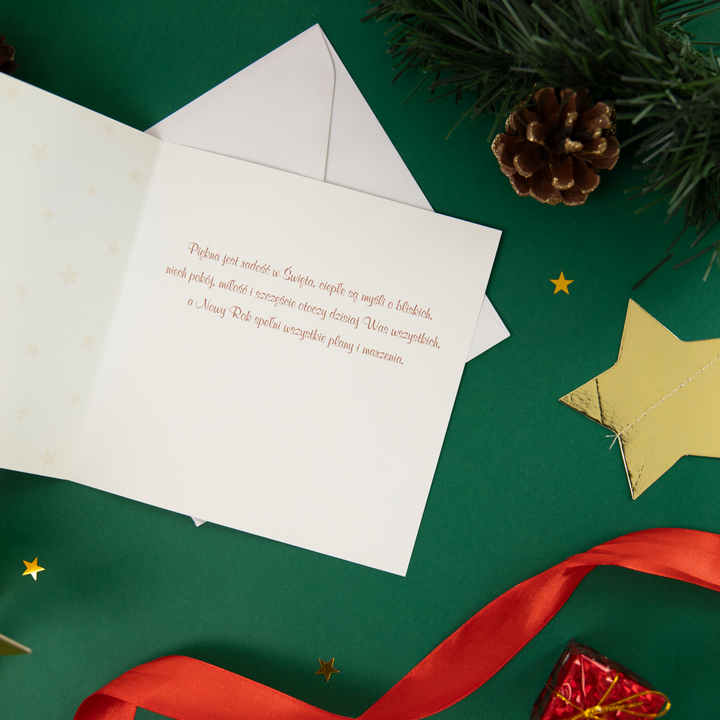 Kartki świąteczne kwadratowe 6 wzorów