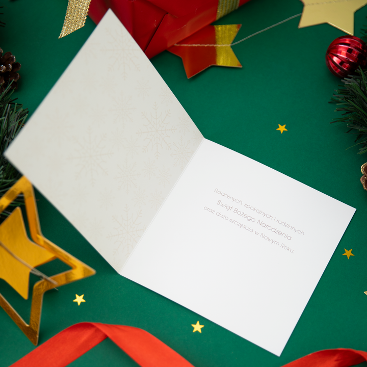 Kartki świąteczne kwadratowe 6 wzorów